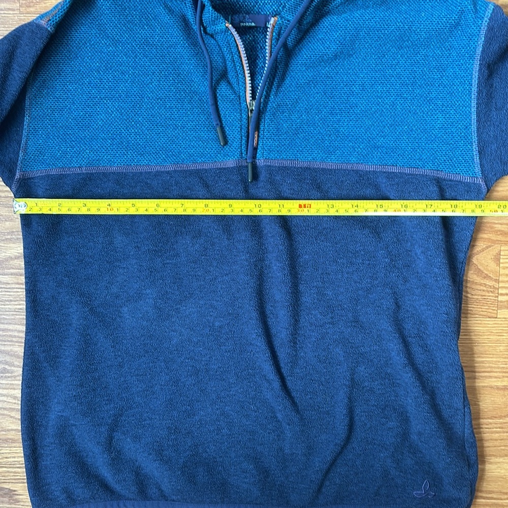 Prana Blue 1/4 Zip Liora Fleece  Hoodie‎ Sweatshirt Size Medium - Picture 8 of 12